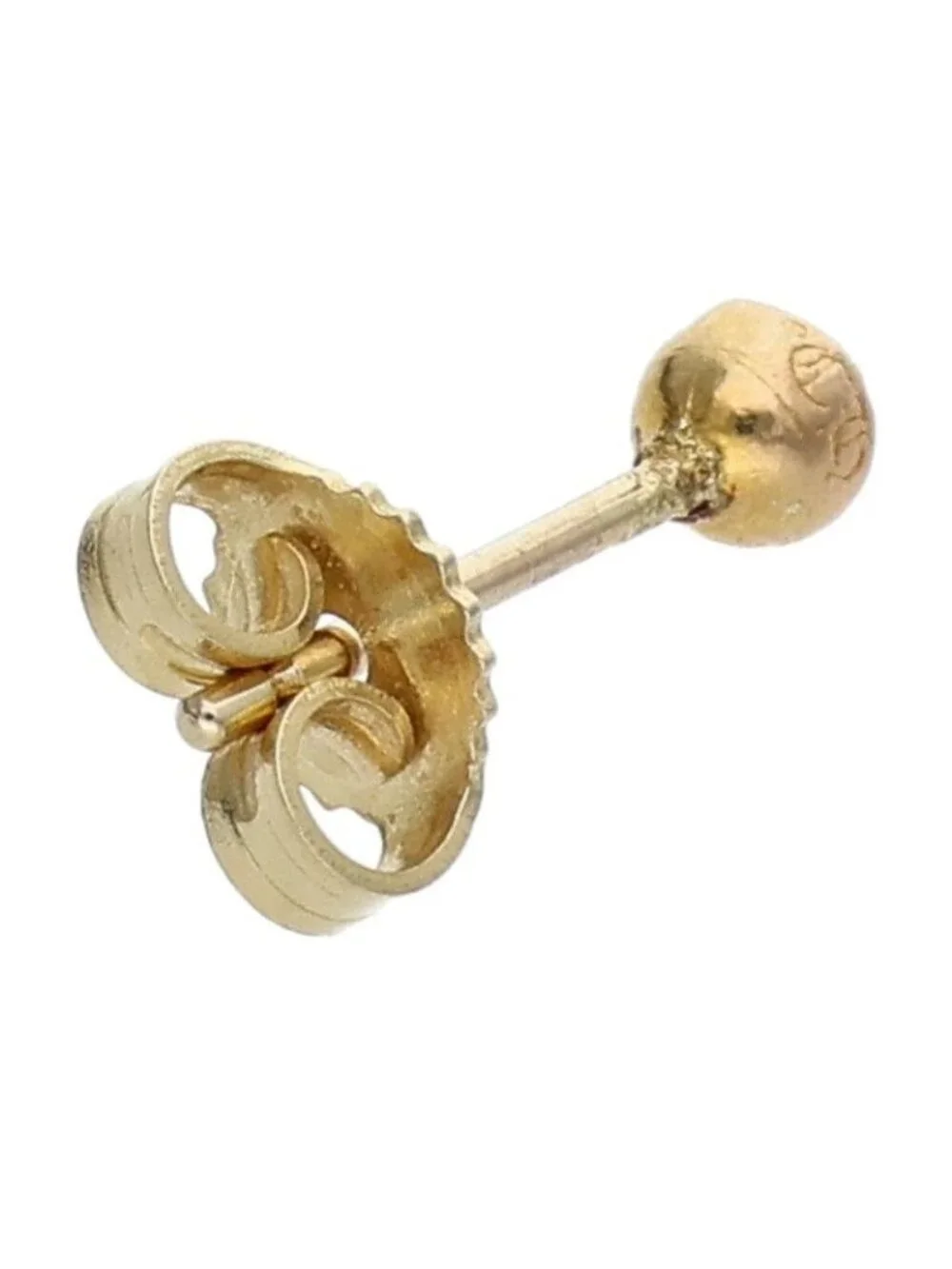 Chrome Hearts 22k Stud Ball Mini Cross Gold Earrings